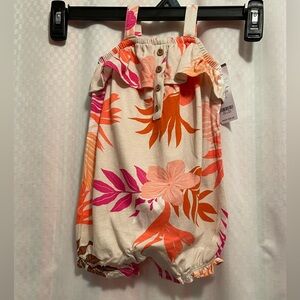 Carter's Floral Pink and Orange Romper